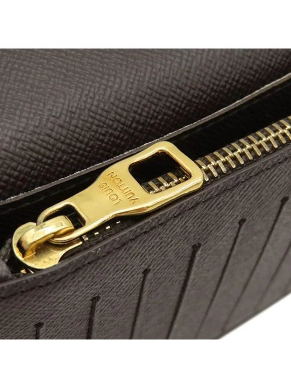 Louis Vuitton Wallet Portefeuille Brazza Monogram Canvas Stripe Gold NIGO